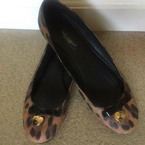 D&G leather ballet flats